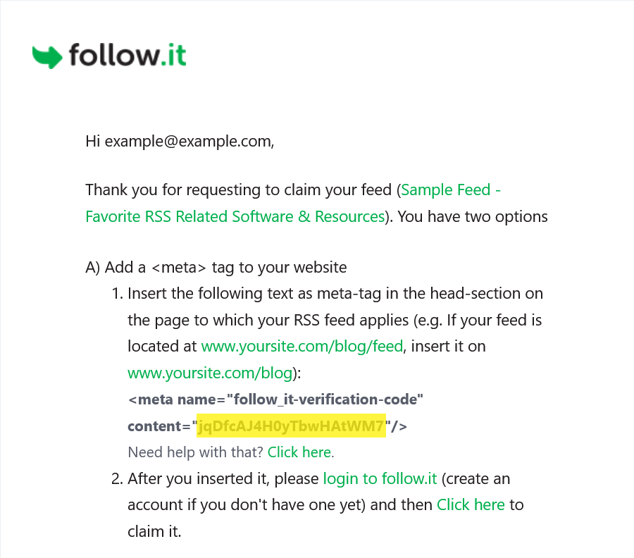 Copy Verification Code - follow.it