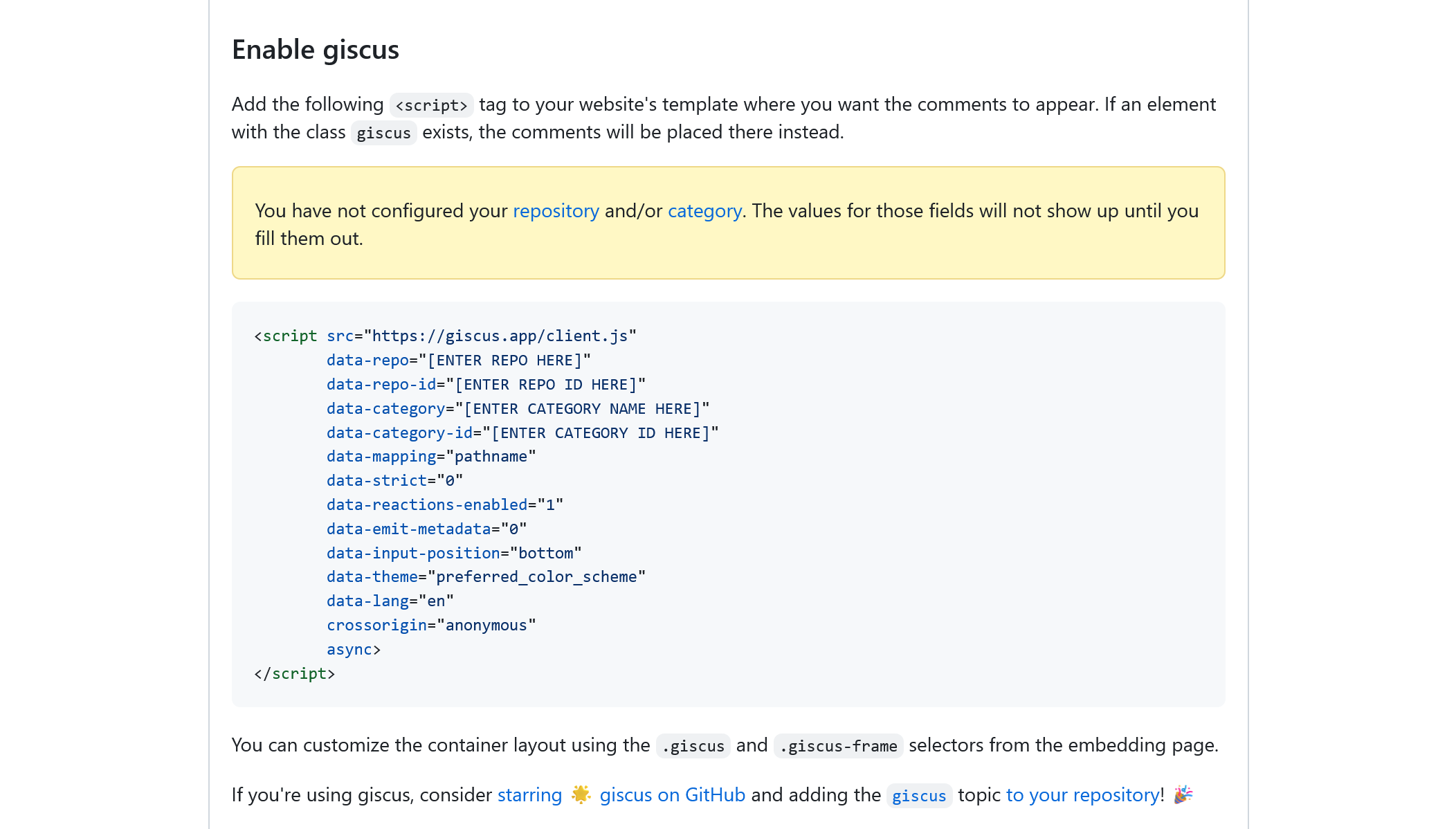 Get Code - giscus